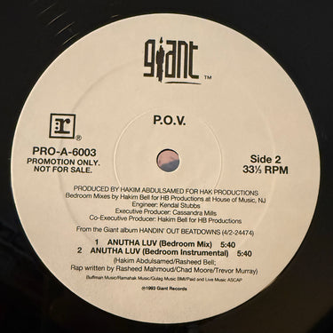 P.O.V. <BR> ANUTHA LUV