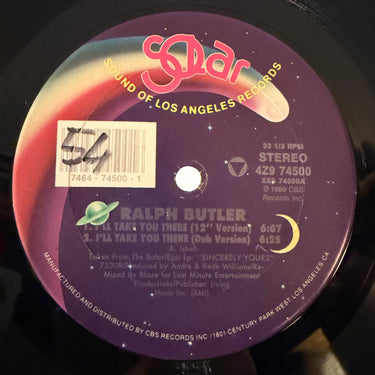 RALPH BUTLER <br> I'LL TAKE YOU THERE