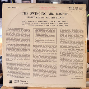 SHORTY ROGERS AND HIS GIANTS <br> THE SWINGING MR. ROGERS