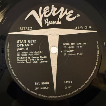 STAN GETZ <br> DYNASTY PART. 2