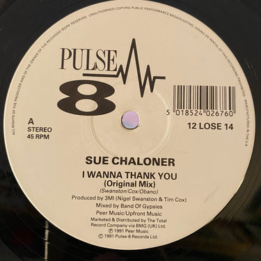 SUE CHALONER <br> I WANNA THANK YOU