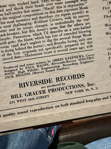 THELONIOUS MONK <br> BRILLIANT CORNERS