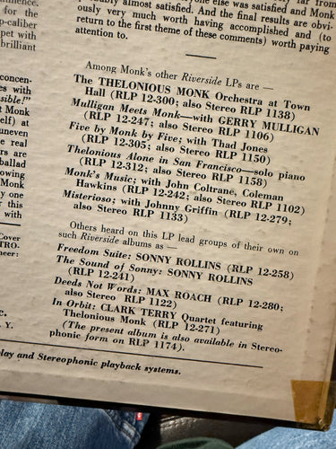 THELONIOUS MONK <br> BRILLIANT CORNERS
