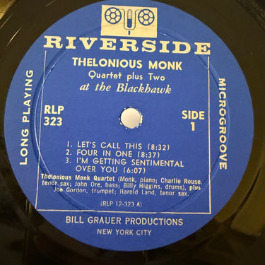 THELONIOUS MONK QUARTET  – AT THE BLACKHAWK