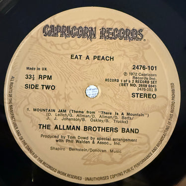 THE ALLMAN BROTHERS BAND <br> EAT A PEACH