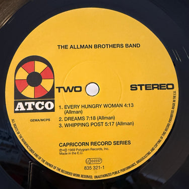 THE ALLMAN BROTHERS BAND <br> THE ALLMAN BROTHERS BAND