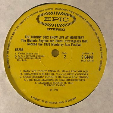 THE JOHNNY OTIS SHOW <br> LIVE AT MONTEREY!