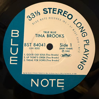TINA BROOKS <br>TRUE BLUE