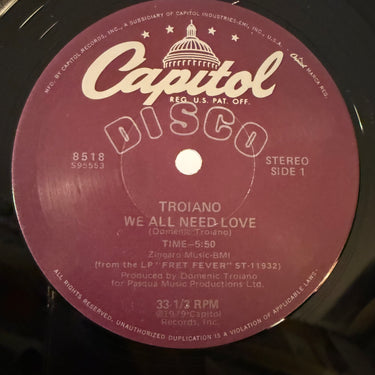 TROIANO <br> WE ALL NEED LOVE