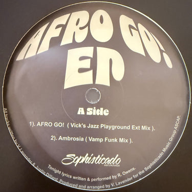 VICK LAVENDER <br> AFRO GO! EP